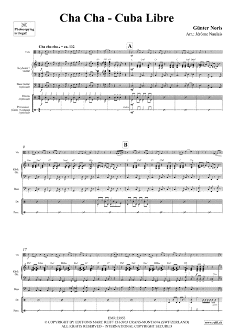 Cha Cha - Cuba Libre Cha Cha - Cuba Libre Bass Guitar scores gallery preview page 3
