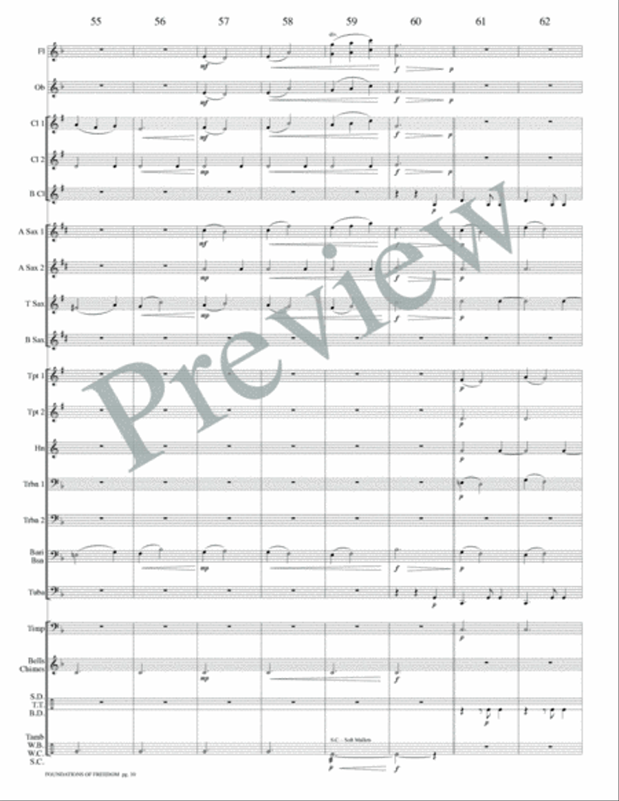 Foundations of Freedom Foundations of Freedom Concert Band scores gallery preview page 13