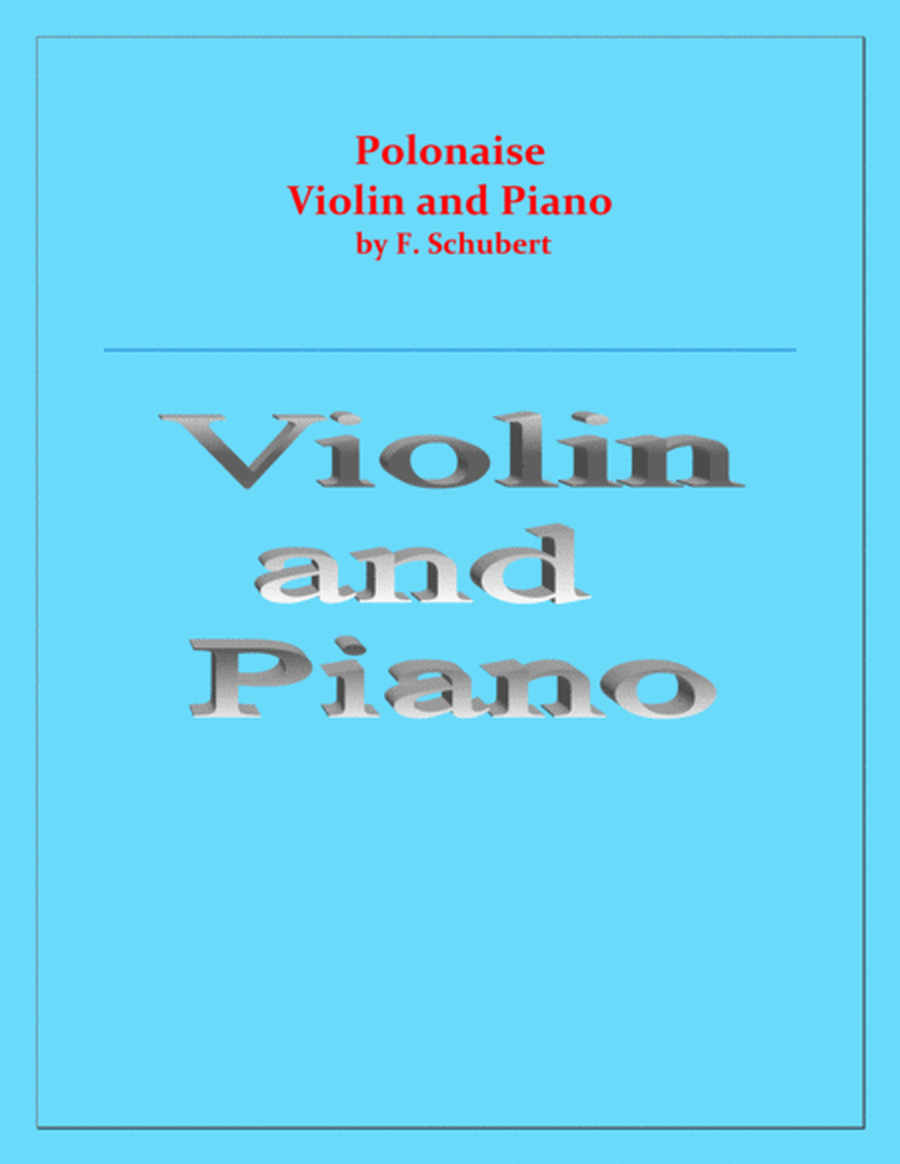 Polonaise - F. Schubert - For Violin and Piano - Intermediate image number null