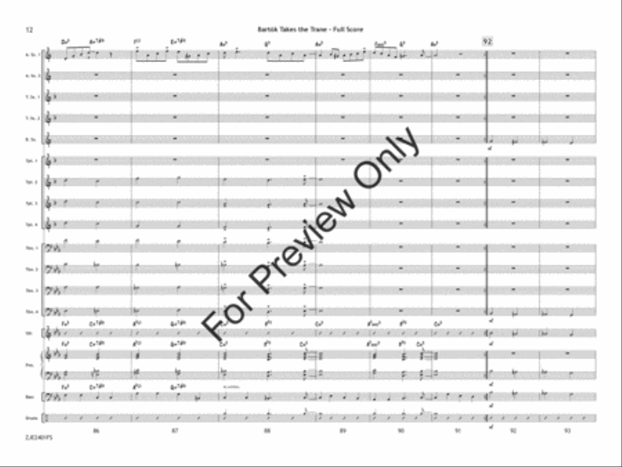 Bartók Takes the Trane Jazz Ensemble scores gallery preview page 13