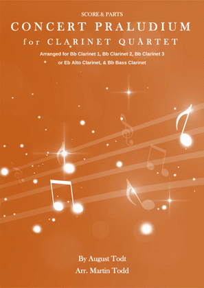 Book cover for Concert Praludium for Clarinet Quartet