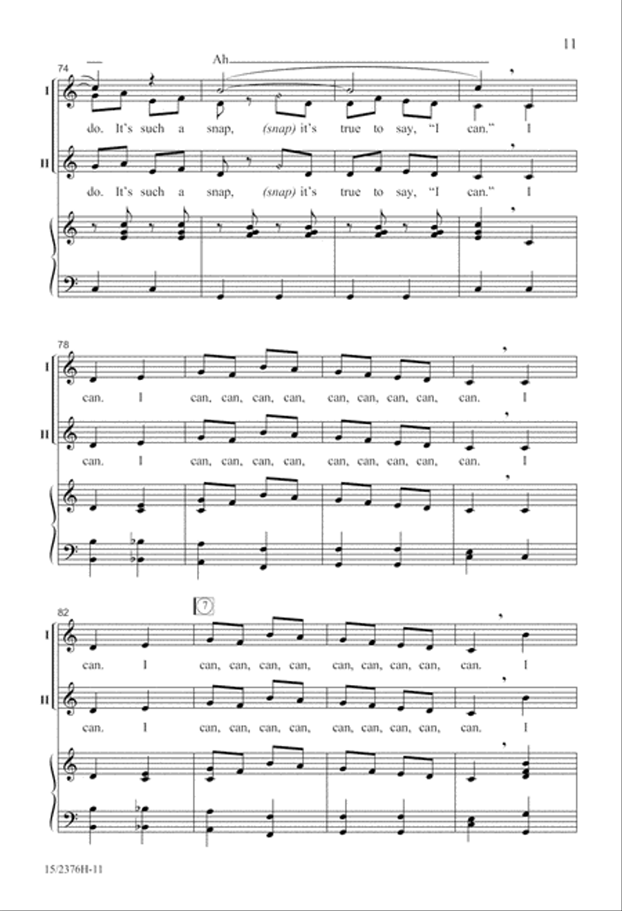 I Can, Can! I Can, Can! 2-Part scores gallery preview page 11
