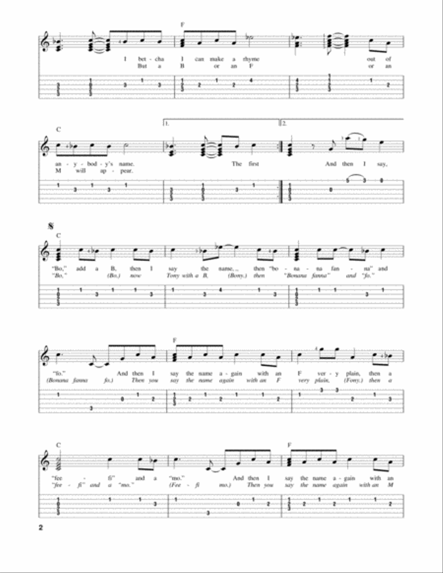 The Name Game The Name Game Guitar Tablature scores gallery preview page 2
