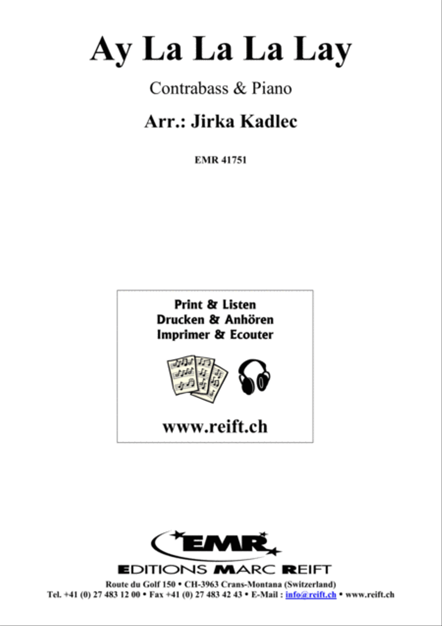 Ay La La La Lay Ay La La La Lay Double Bass scores gallery preview page 2