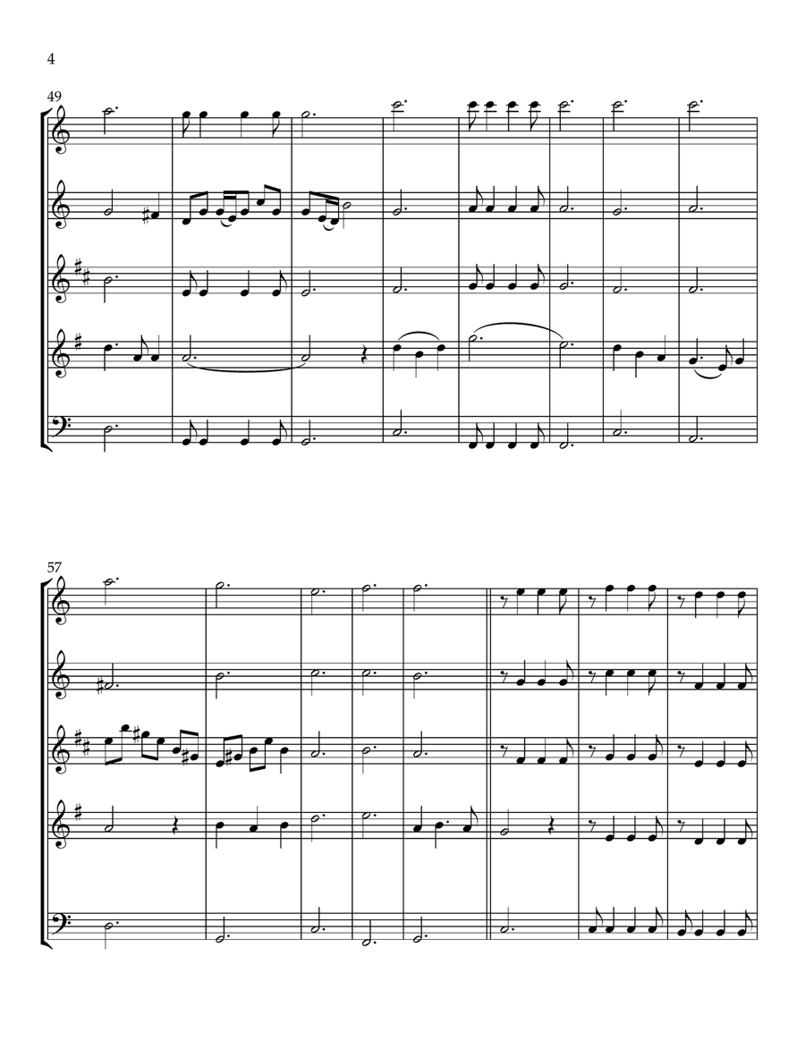 Morning Has Broken Woodwind Quintet scores gallery preview page 4
