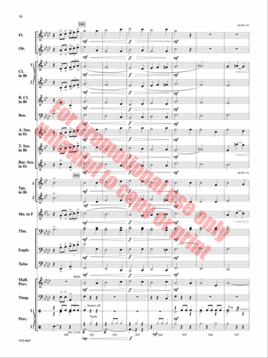 Renaissance Canzona Concert Band scores gallery preview page 19
