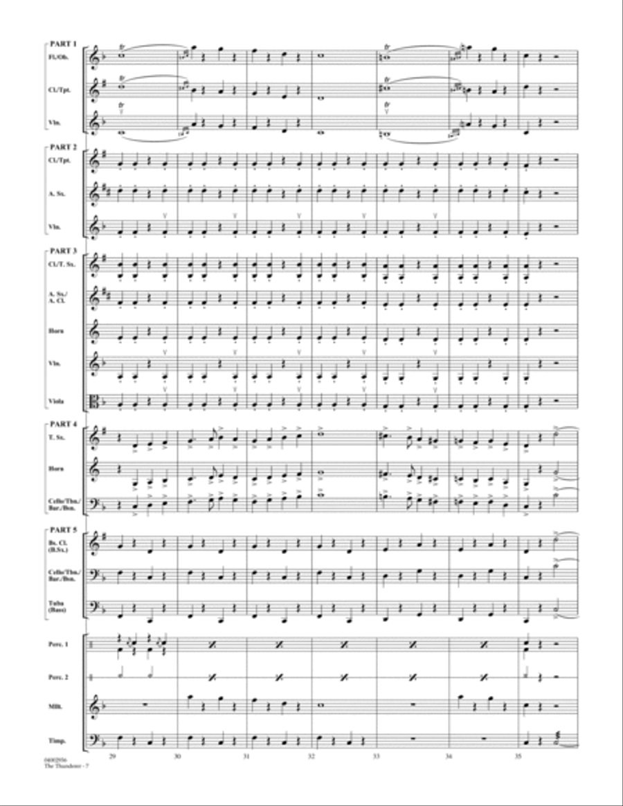 The Thunderer - Full Score Concert Band scores gallery preview page 6