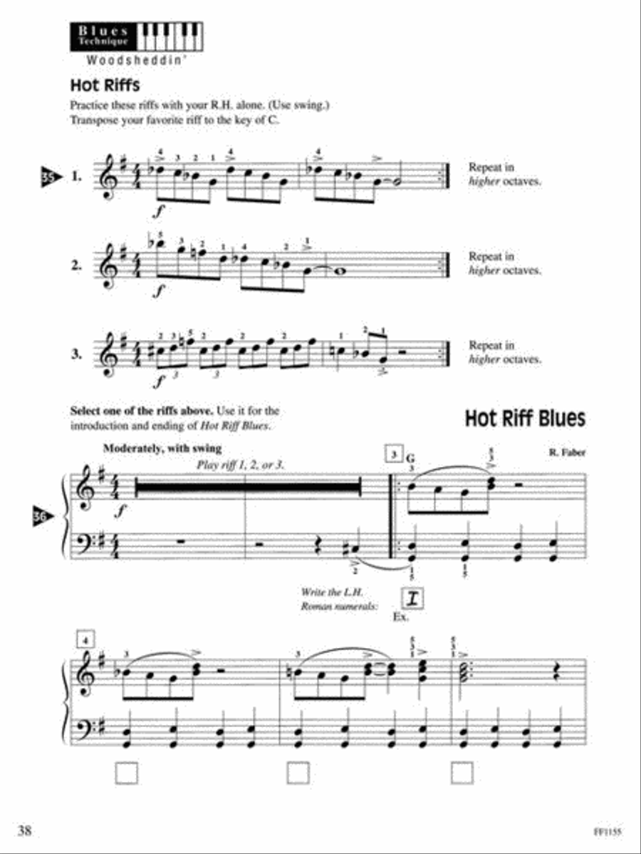 Discover Blues Improvisation Piano Method scores gallery preview page 6