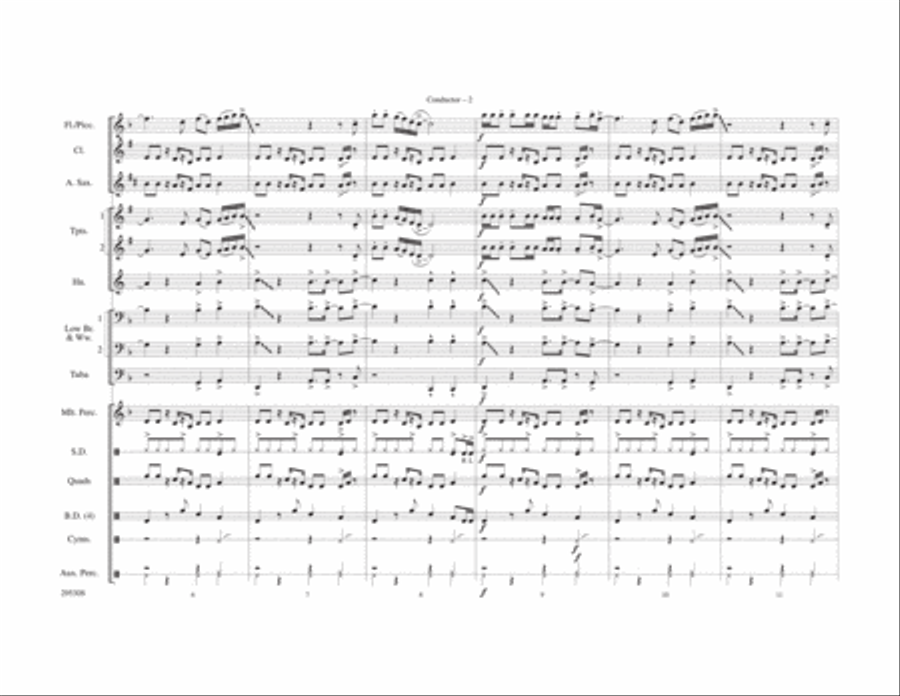 Get Down on It Marching Band scores gallery preview page 3