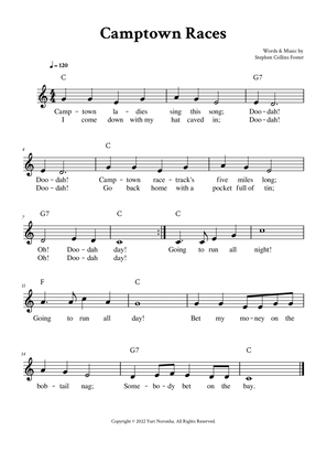 Camptown Races - Lead Sheet (C Major)