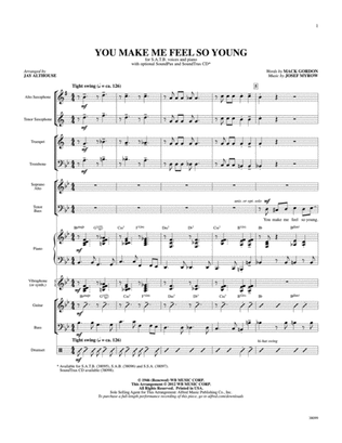 Book cover for You Make Me Feel So Young: Score