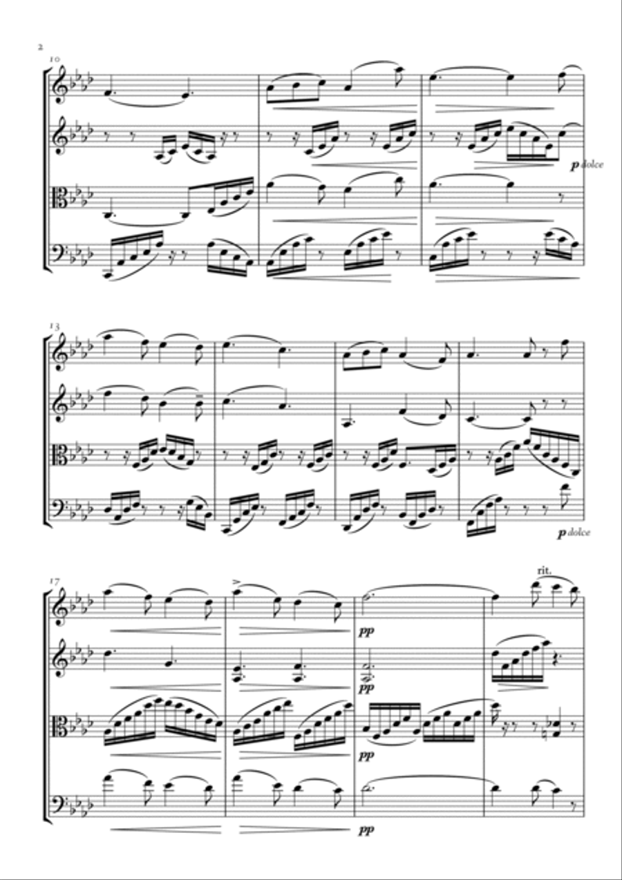O mio babbino caro String Quartet scores gallery preview page 2