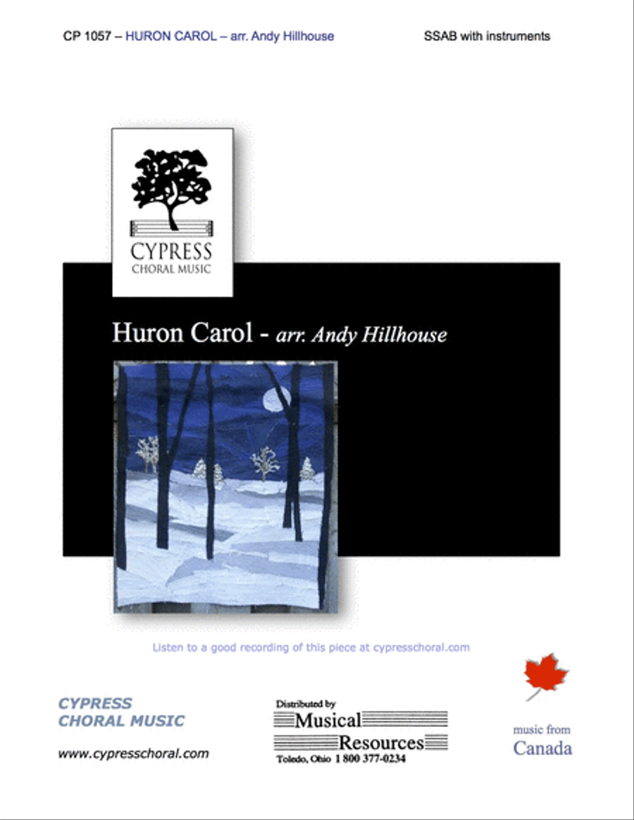 Huron Carol Choir scores gallery preview page 1