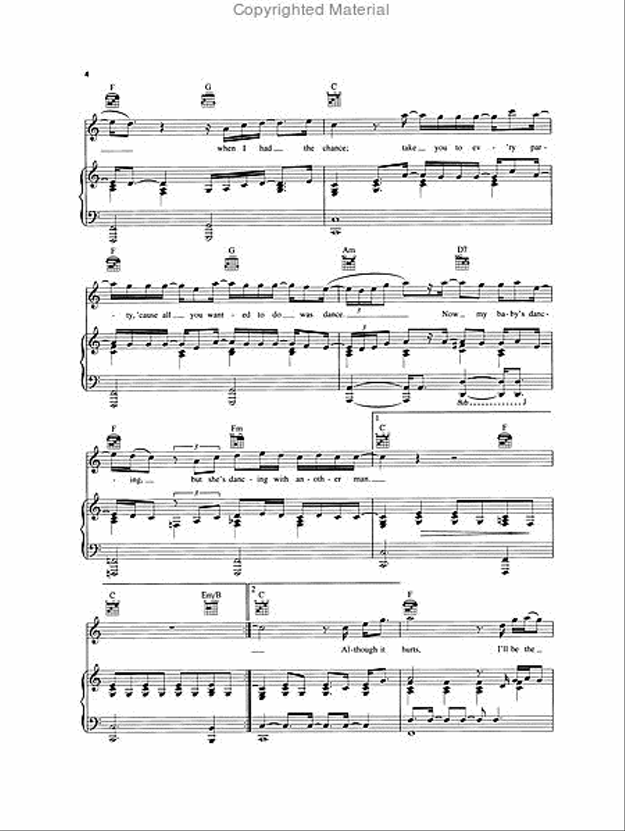 When I Was Your Man Piano, Vocal, Guitar scores gallery preview page 3