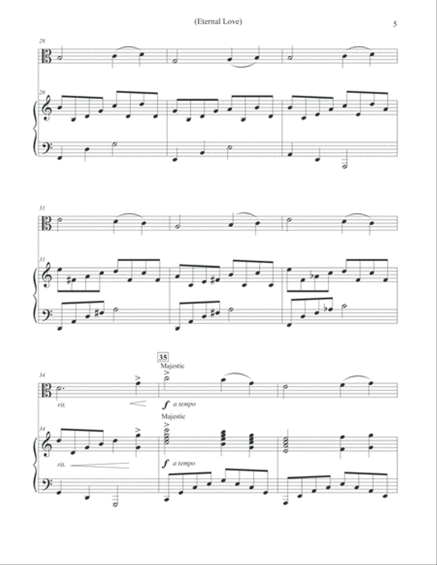 Eternal Love - Viola & Piano Viola scores gallery preview page 5