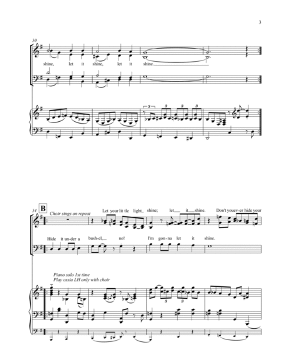 This Little Light of Mine 4-Part scores gallery preview page 3