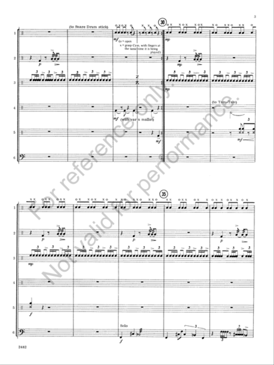 Fixations Percussion Ensemble scores gallery preview page 4
