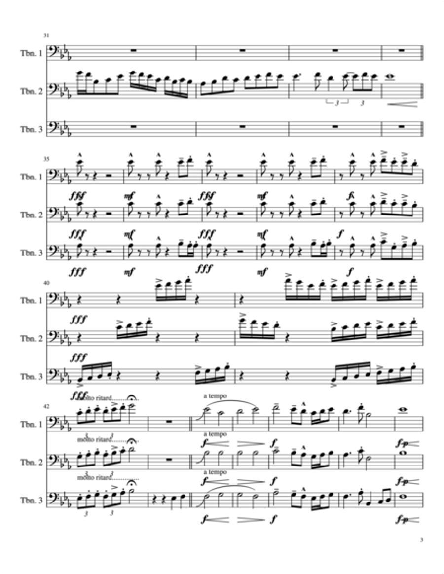 Yesterday's Trombone Brass Ensemble scores gallery preview page 3
