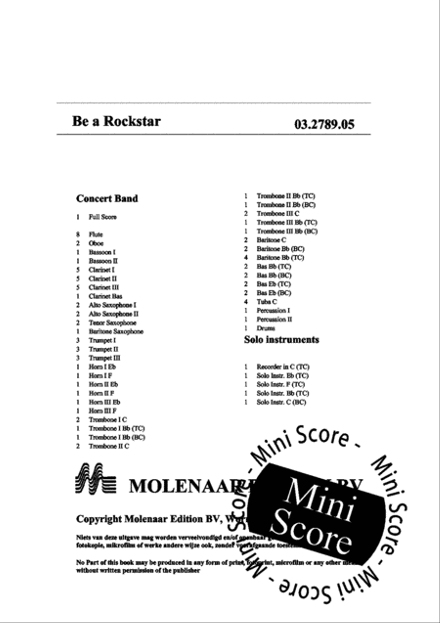 Be a Rockstar Concert Band scores gallery preview page 4