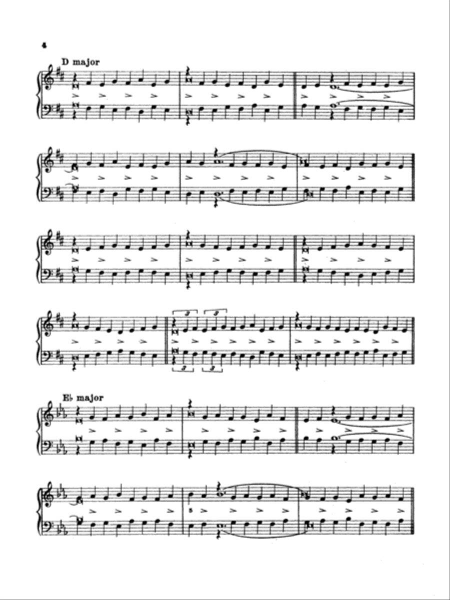 Philipp: Elementary Rhythmic Exercises for the Five Fingers Piano Method scores gallery preview page 4
