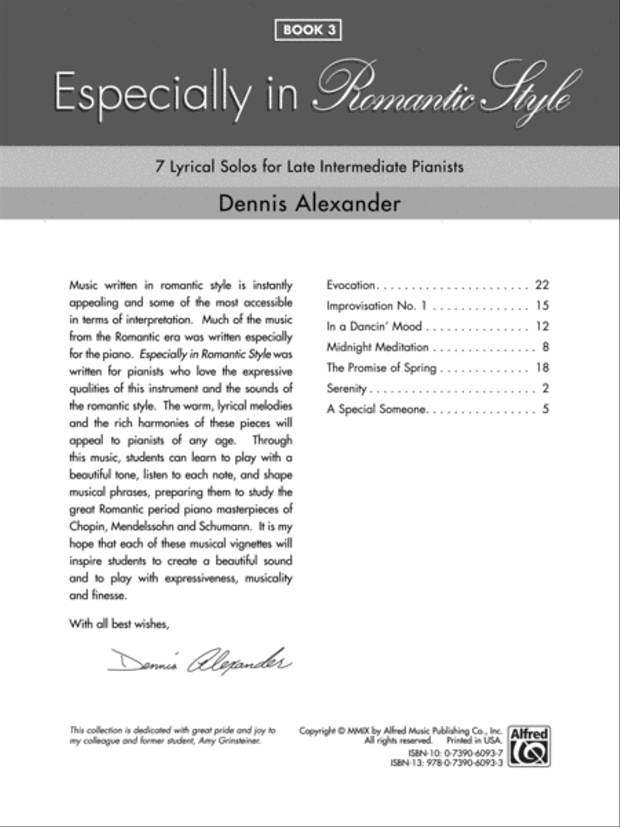 Especially in Romantic Style, Book 3 Piano Solo scores gallery preview page 2