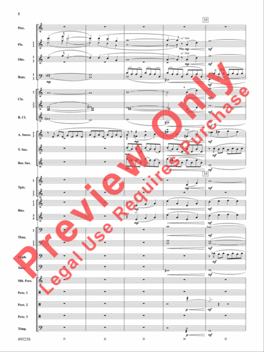Life Eternal Concert Band scores gallery preview page 9