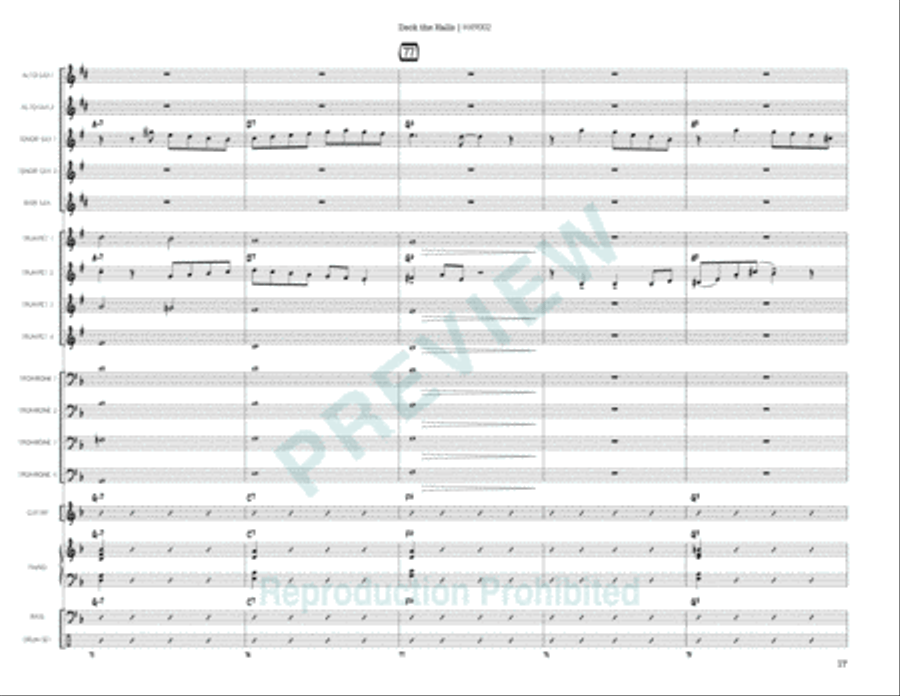 Deck the Halls Deck the Halls Jazz Ensemble scores gallery preview page 18
