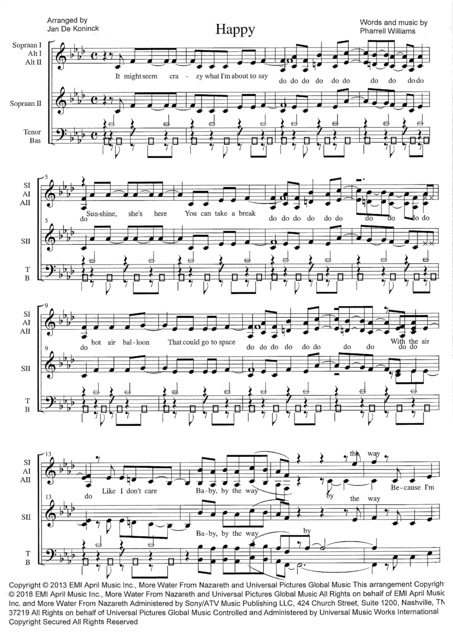 Happy Divisi scores gallery preview page 1