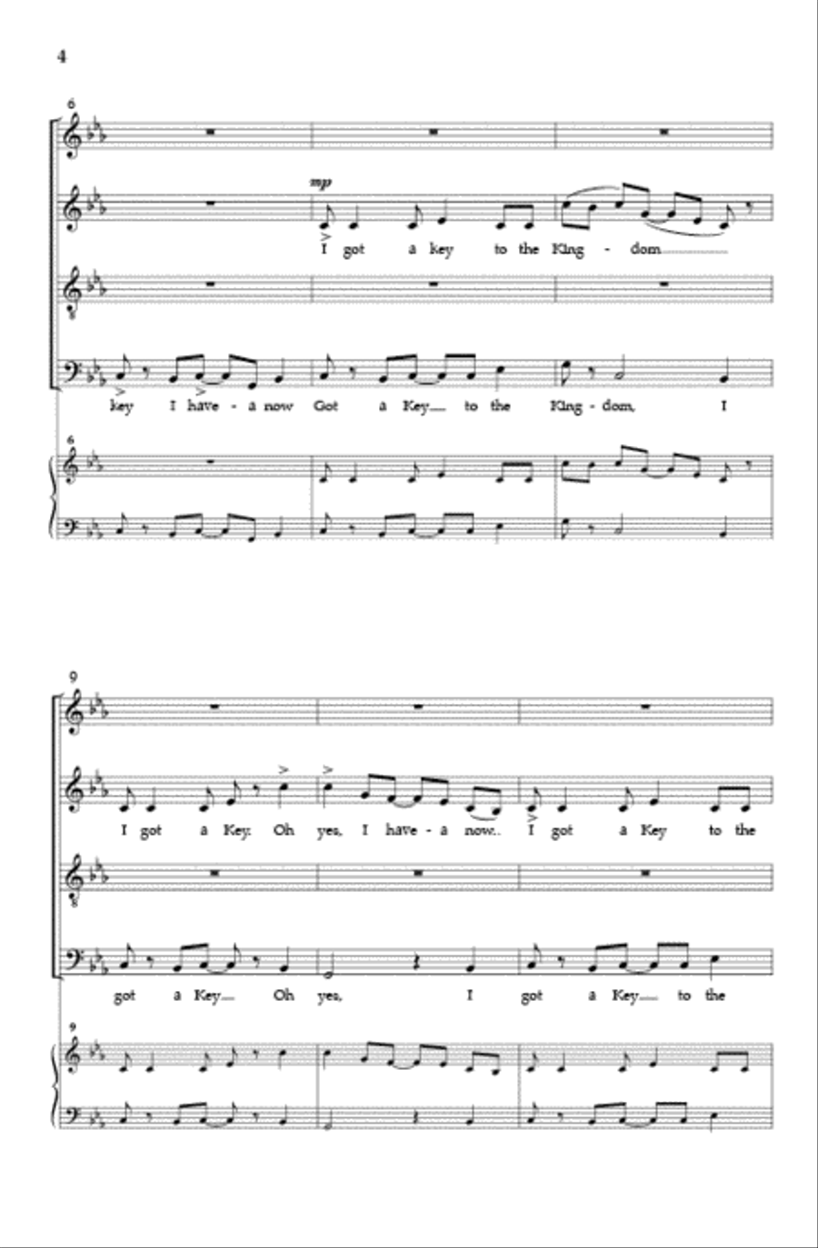 I Got a Key Divisi scores gallery preview page 3