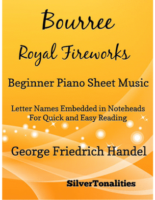Bourree the Royal Fireworks Beginner Piano Sheet Music