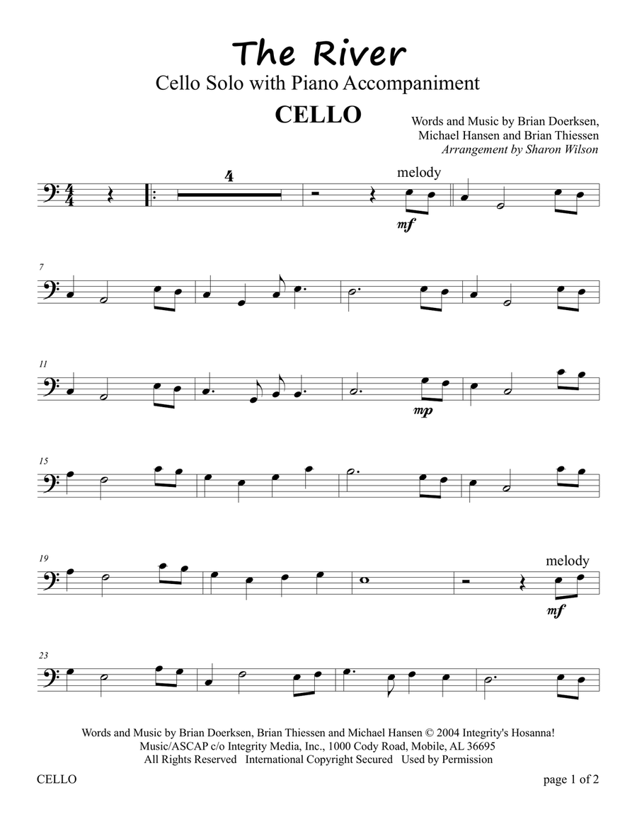 The River Piano scores gallery preview page 1