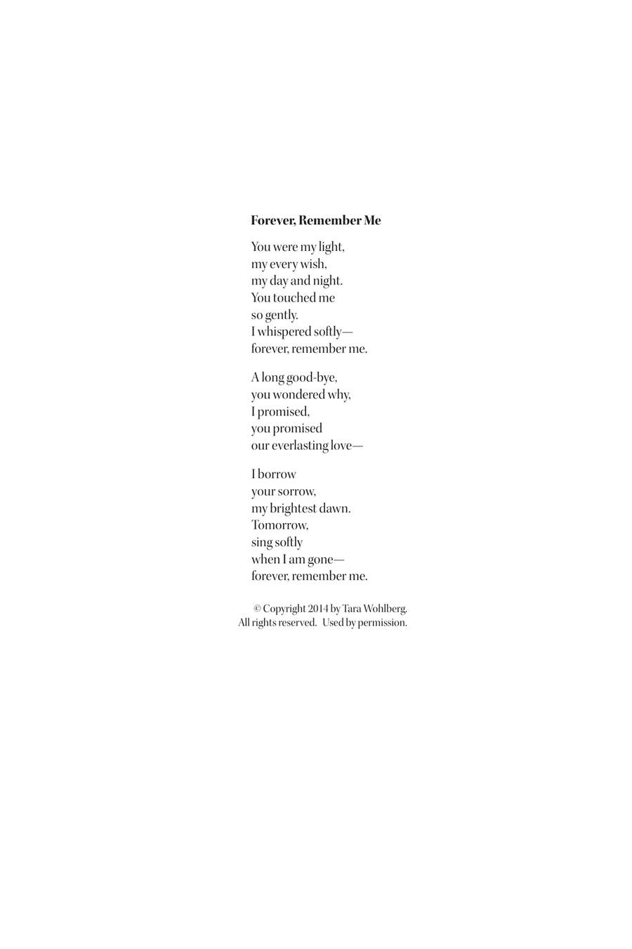 Forever, Remember Me (Downloadable)