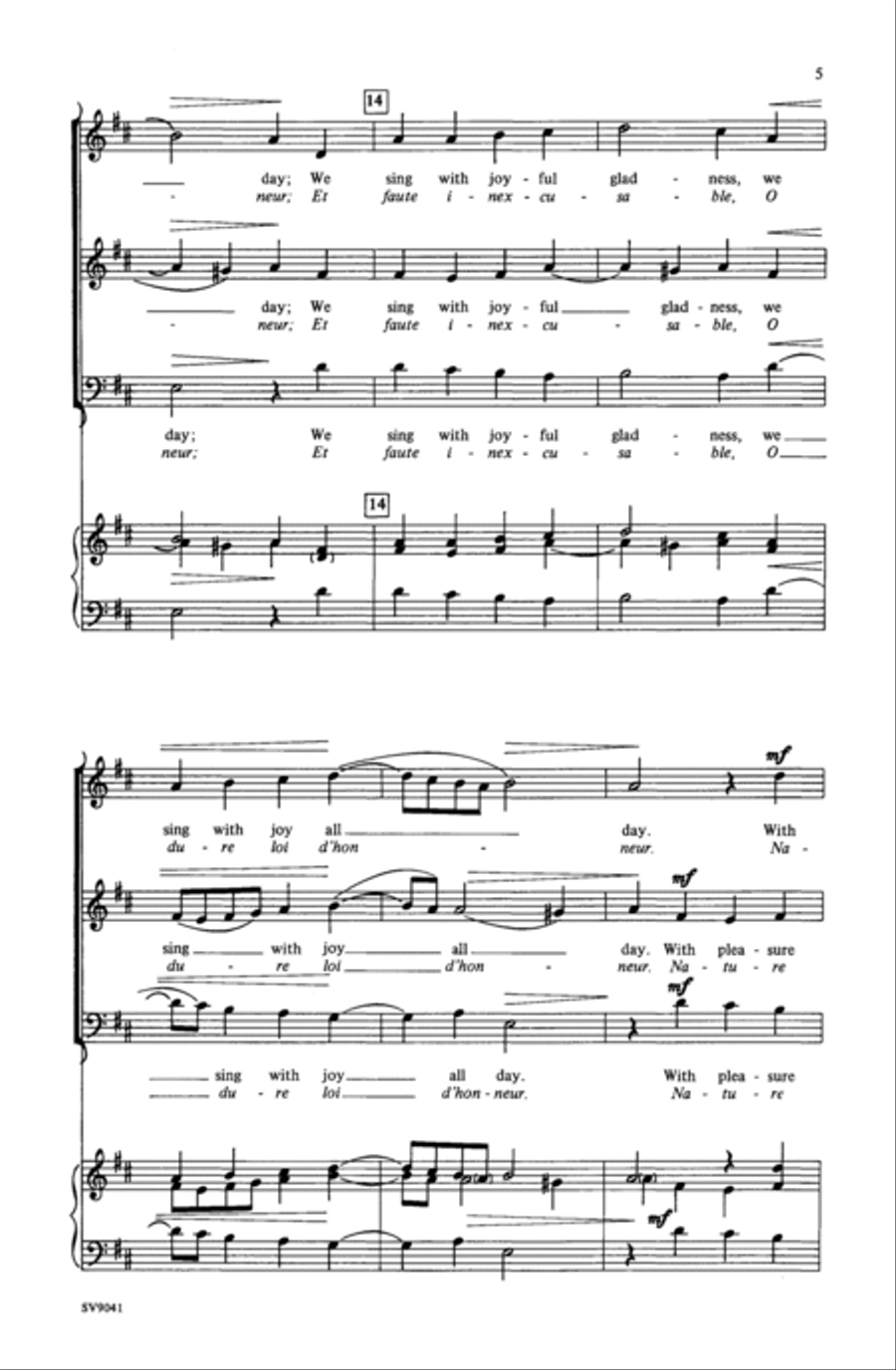 This Day We Sing Together (Nous Voyons Que Les Hommes) 3-Part scores gallery preview page 11