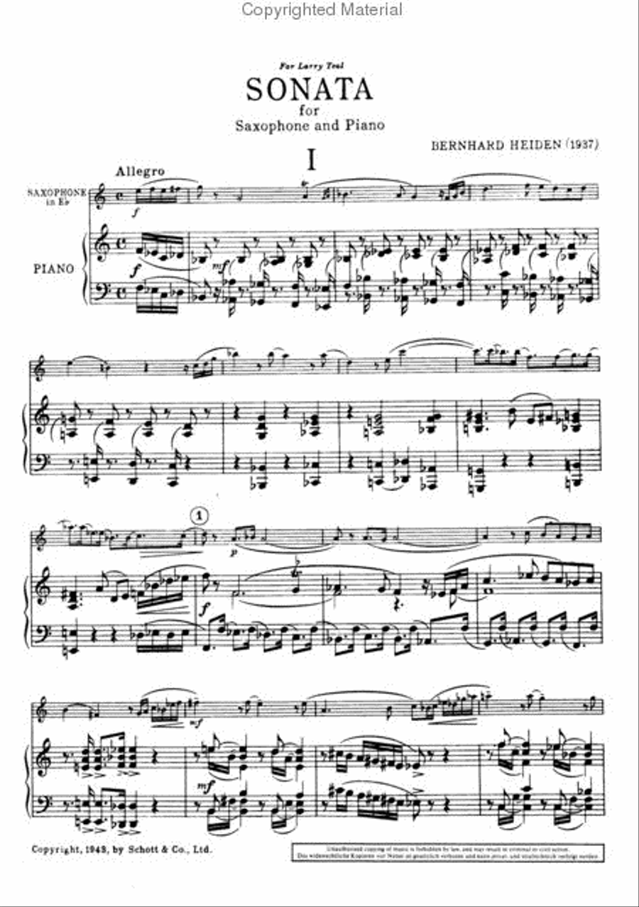 Sonata Alto Saxophone scores gallery preview page 3