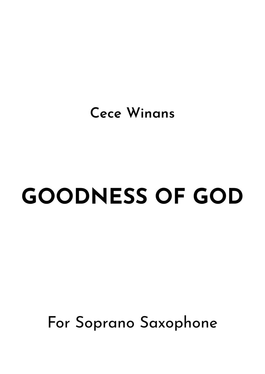 Goodness Of God Soprano Saxophone scores gallery preview page 1