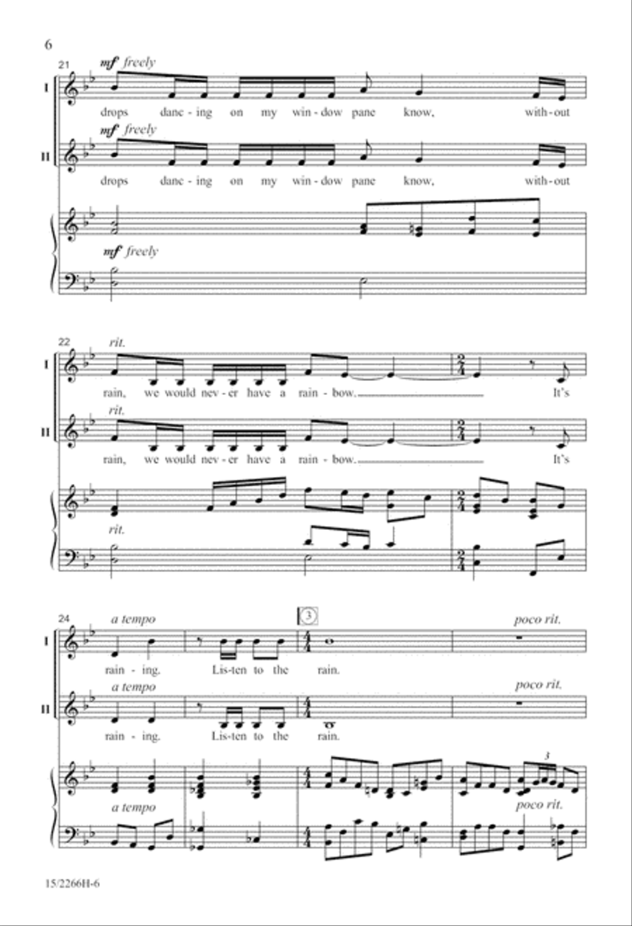 Listen to the Rain Listen to the Rain Unison Choir scores gallery preview page 6