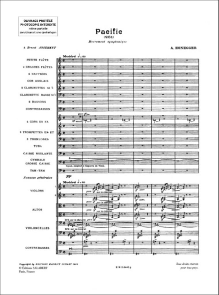 Pacific 231 Orchestre Partition Score scores gallery preview page 2