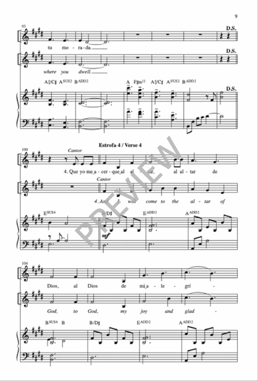 Como Busca la Cierva / Like a Deer That Longs 3-Part scores gallery preview page 10