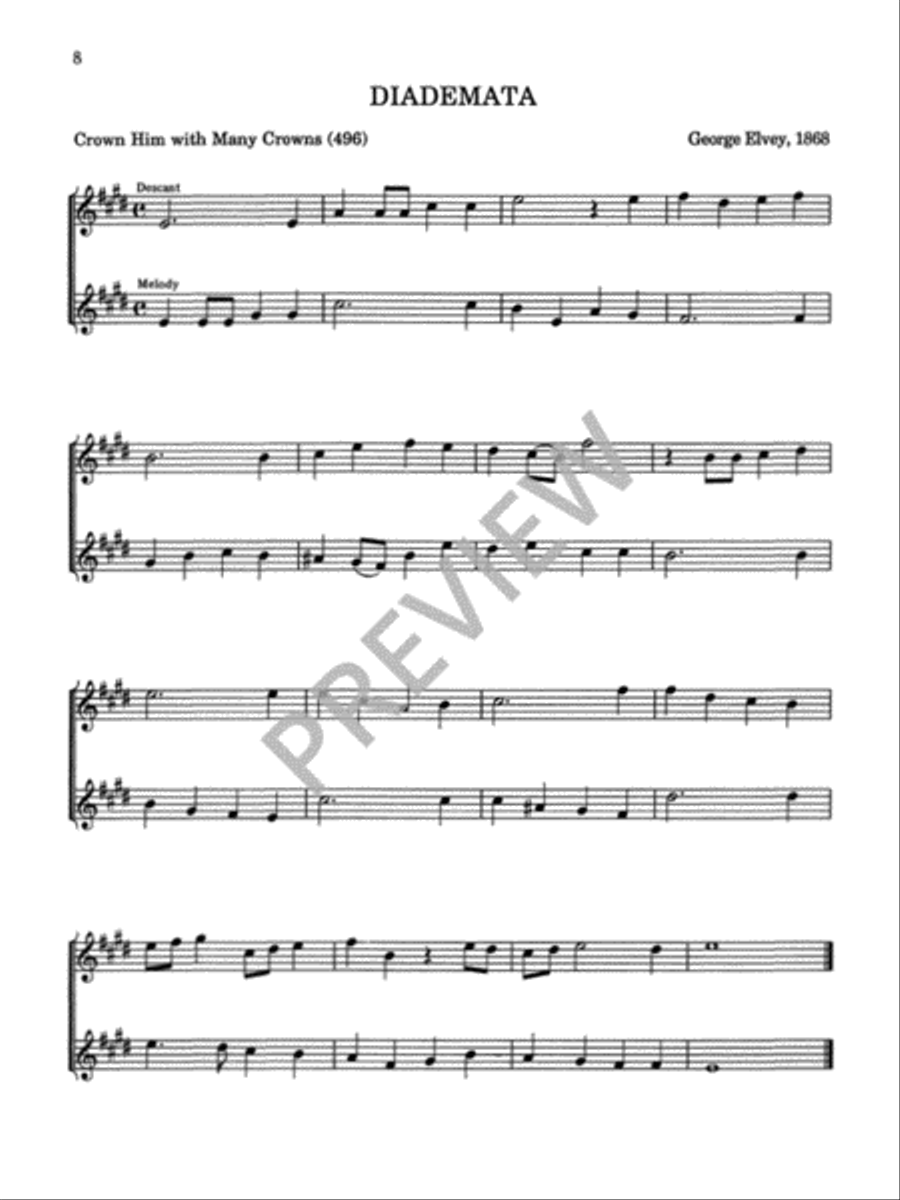 Twenty-Six Hymn Descants on Familiar Hymn-Tunes Trumpet scores gallery preview page 10