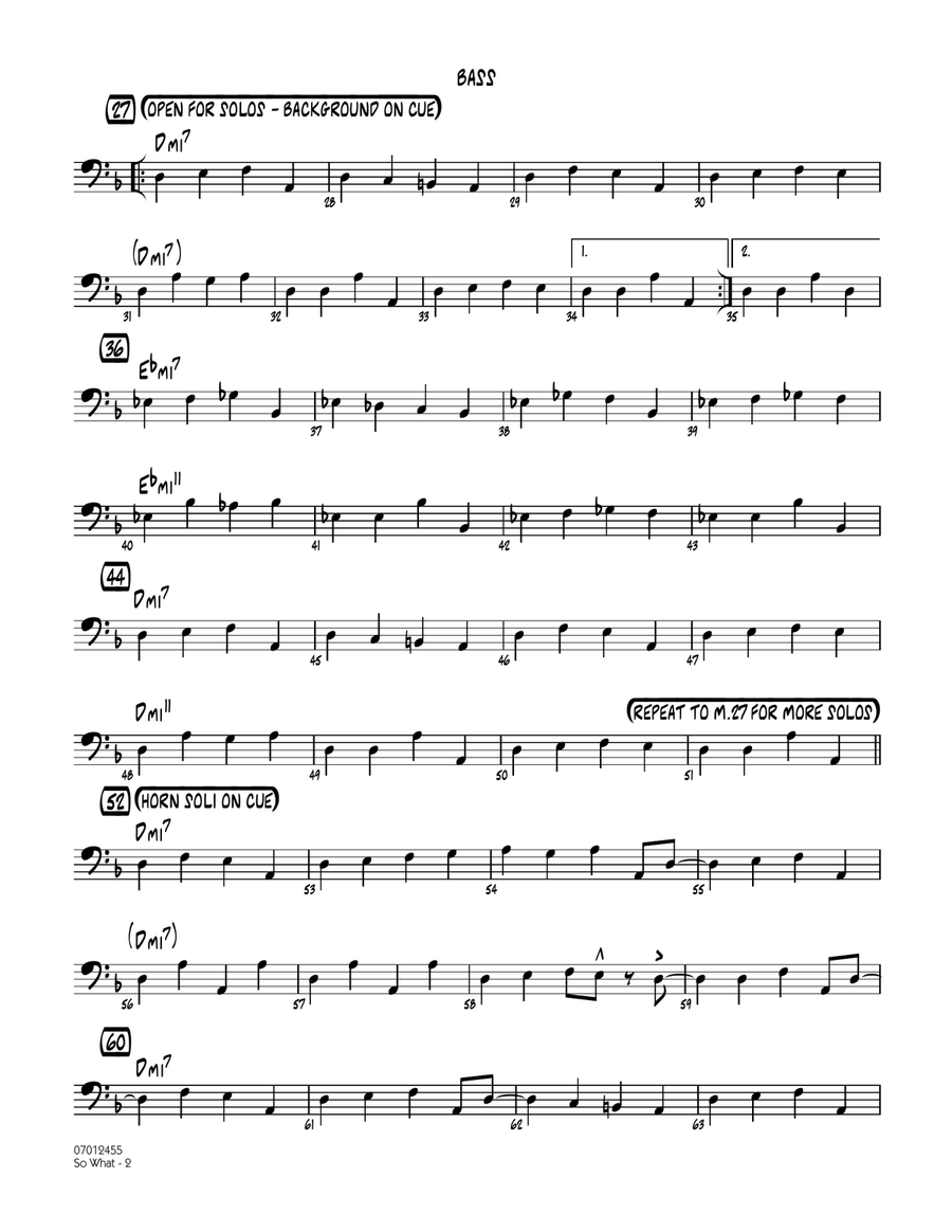 So What - Bass Jazz Ensemble scores gallery preview page 2