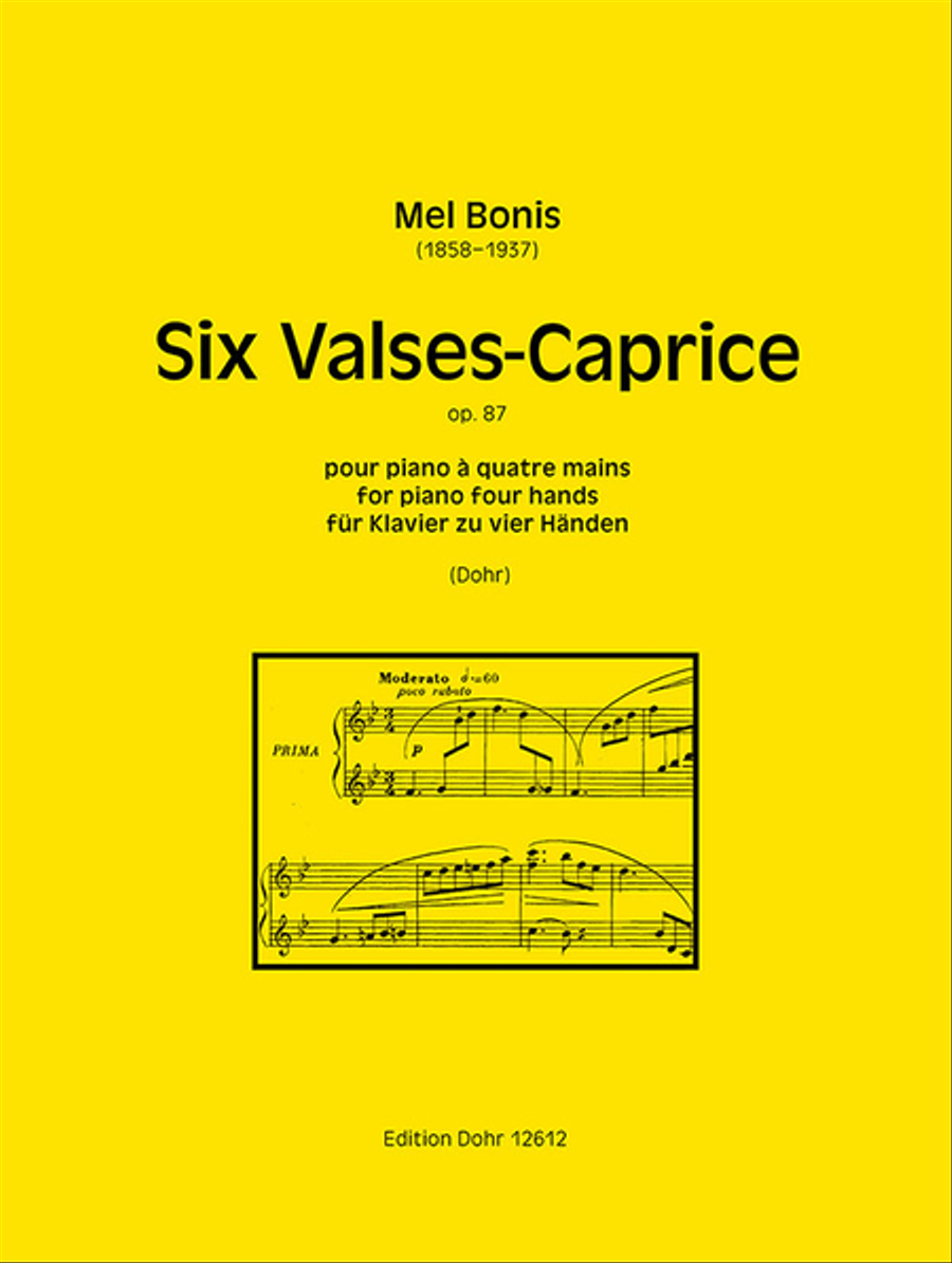 Six Valses-Caprice für Klavier zu vier Händen op. 87 Piano Duet scores gallery preview page 1