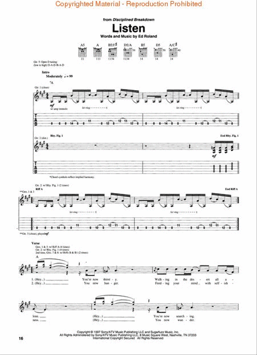 Best of Collective Soul Electric Guitar scores gallery preview page 4