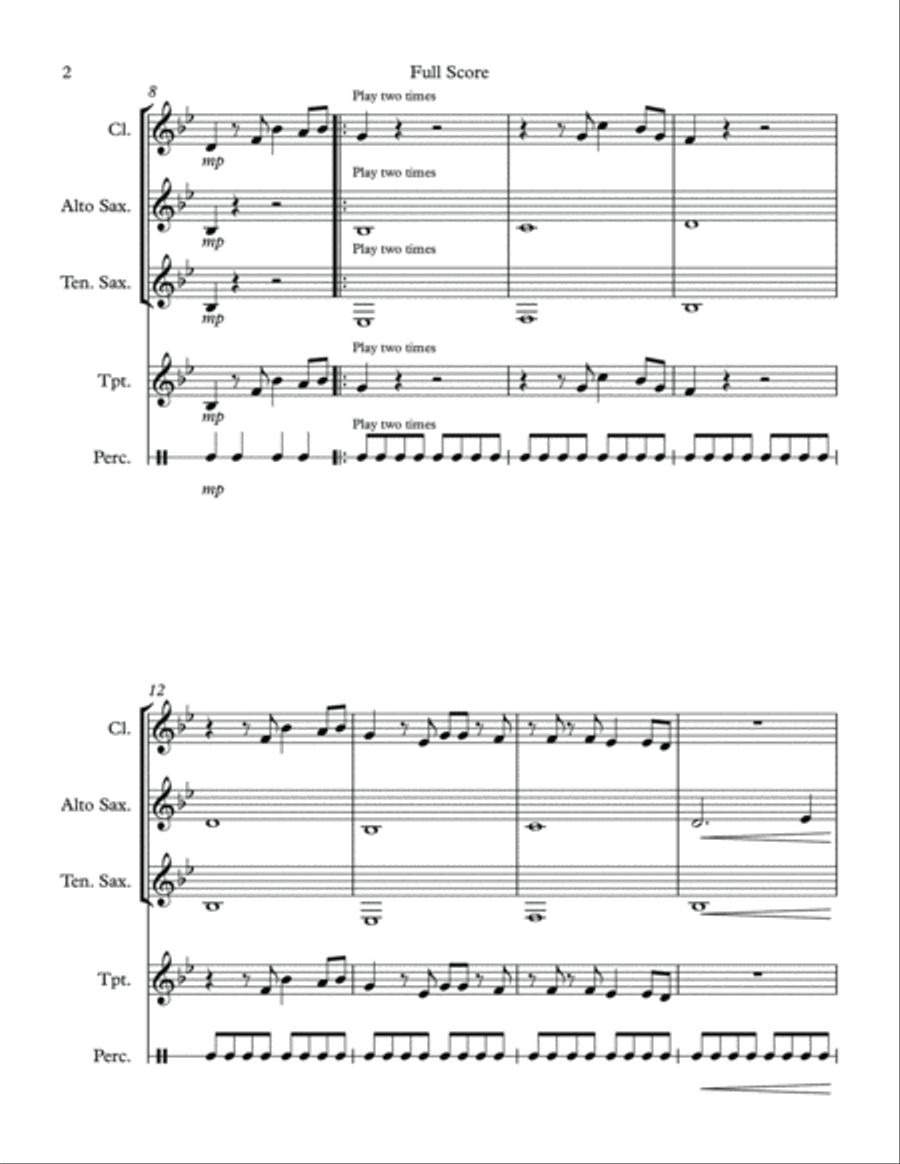 Feliz Navidad Small Ensemble scores gallery preview page 3
