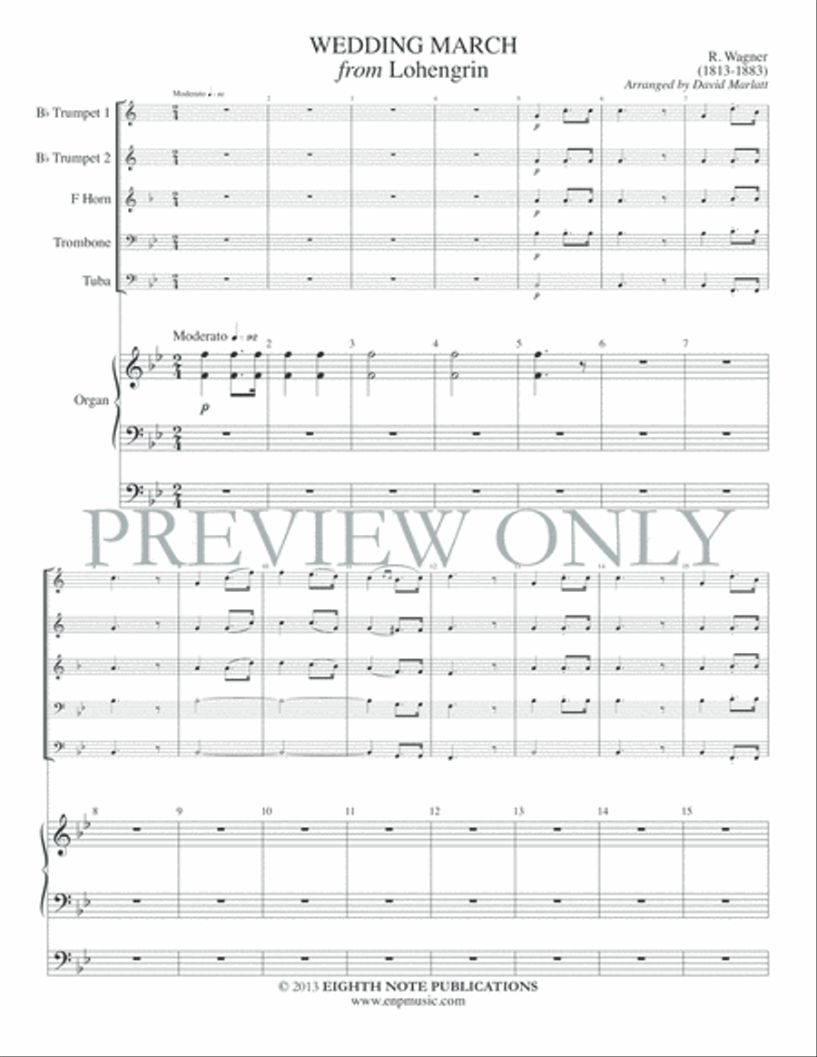 Wedding March from Lohengrin Brass Ensemble scores gallery preview page 3