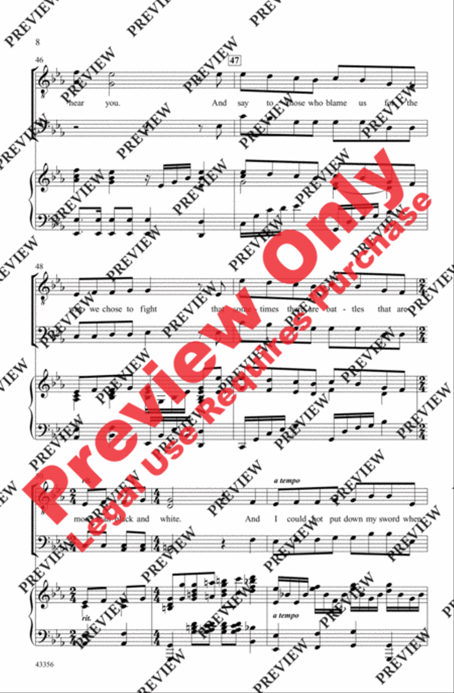 Make Them Hear You Men's Choir scores gallery preview page 8