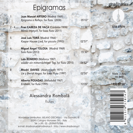 Various authors: Epigramas, Alessandra Rombola solo flute