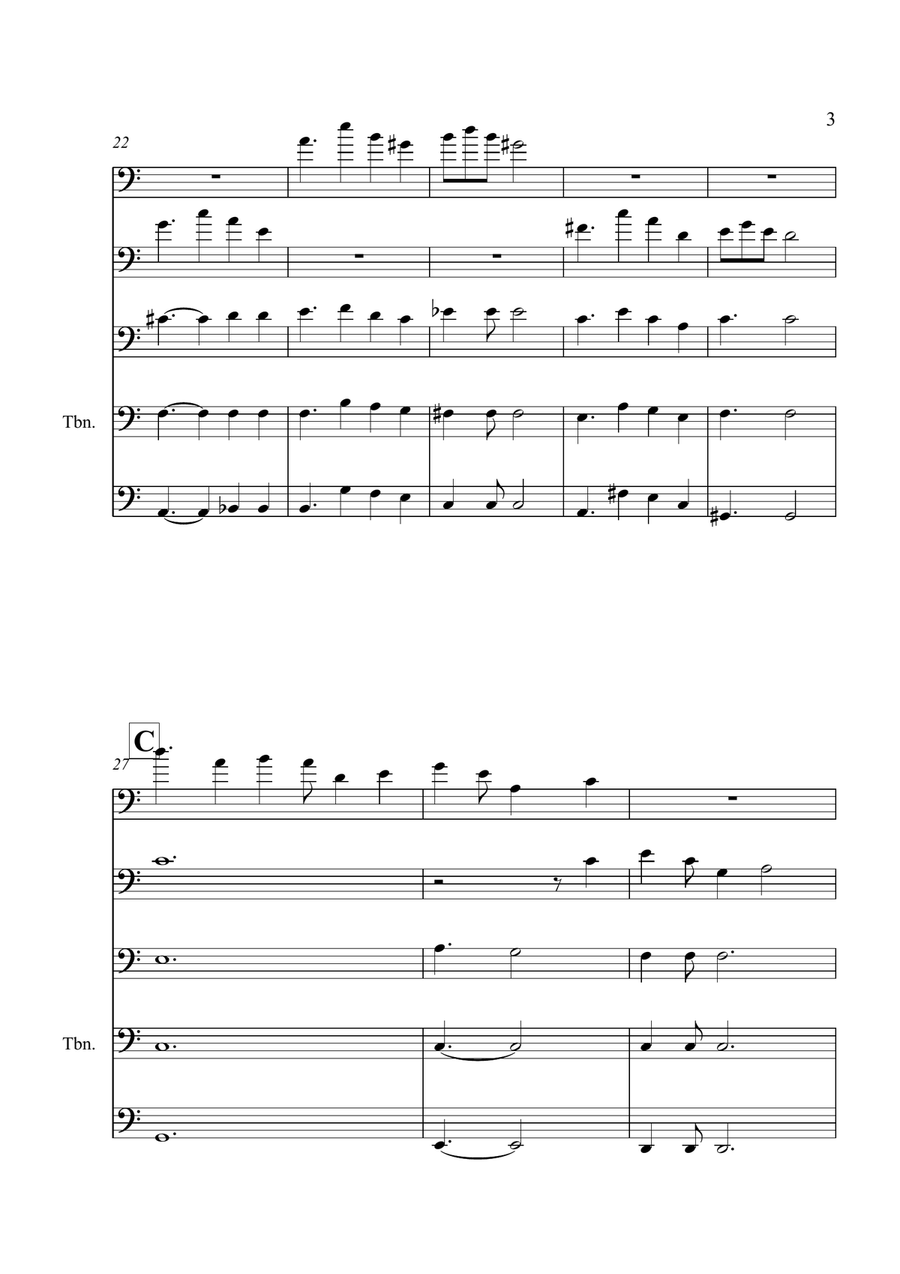 O Sacrum Convivium! O Sacrum Convivium! Brass Quintet scores gallery preview page 3