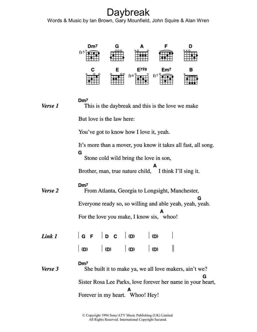 Daybreak Daybreak Easy Guitar scores gallery preview page 1