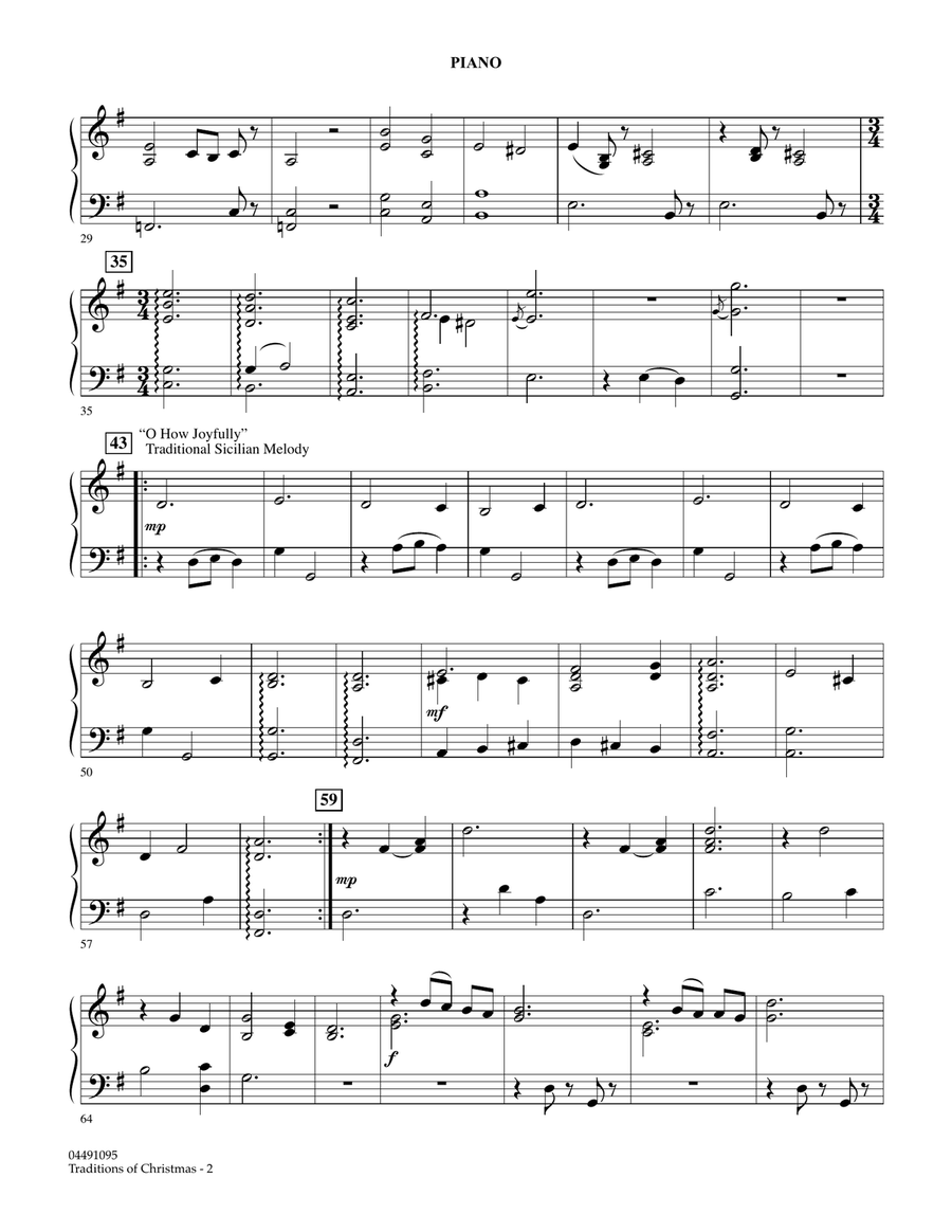 Traditions Of Christmas (Carols From Europe) - Piano Orchestra scores gallery preview page 2