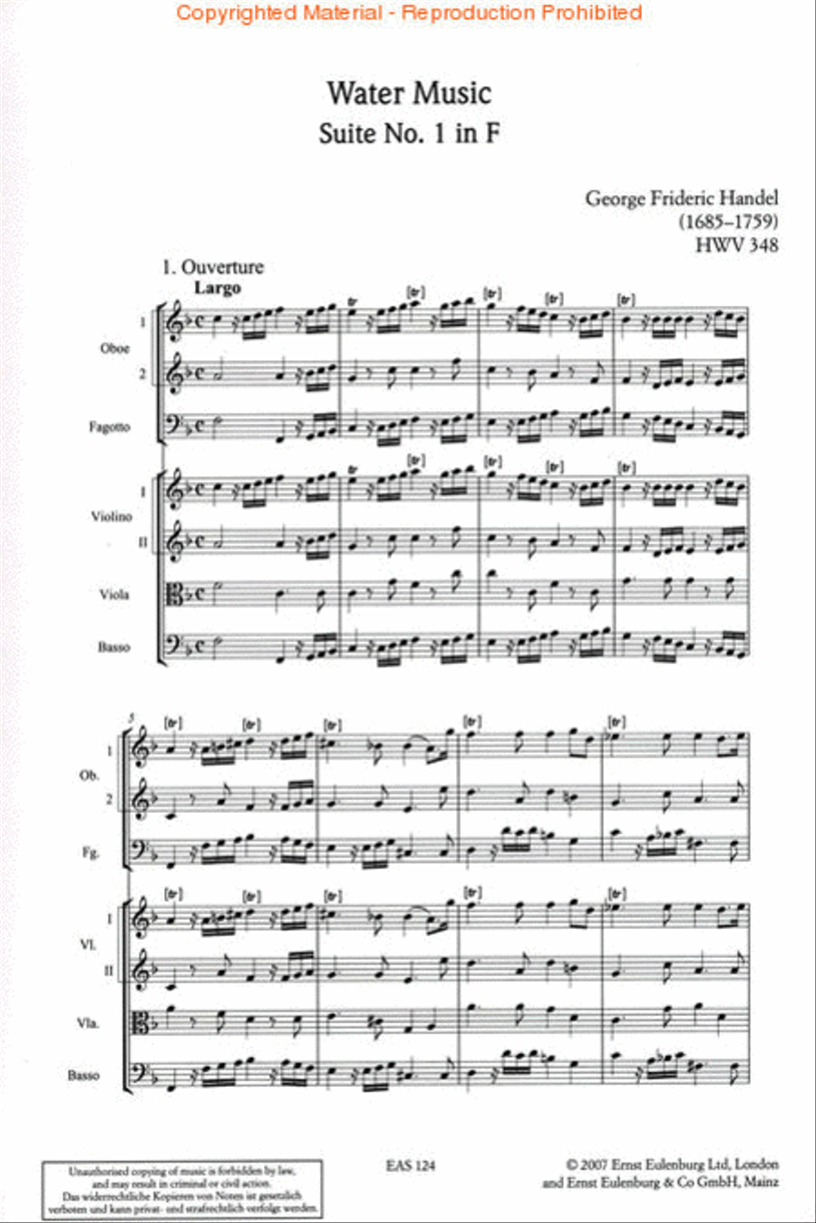 Water Music HWV 348-350 Orchestra scores gallery preview page 2